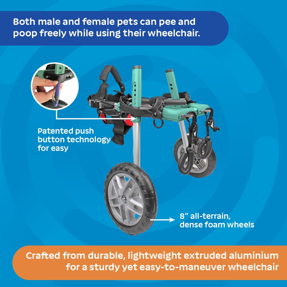 Walkin' Wheels 折りたたみ式犬用車いす Walkin' Wheels 折りたたみ式犬用車いす Dog Wheelchair for Toy